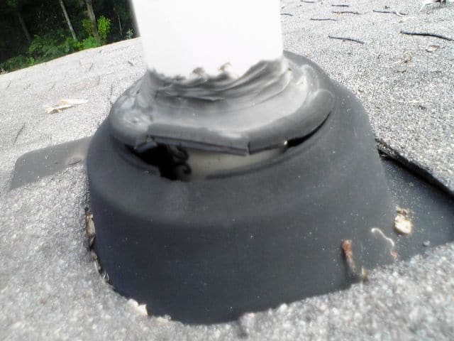 cracked roof bent boot