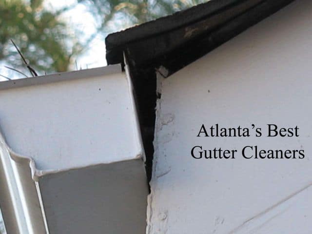 This gutter needs to be resecured.  Atlanta's Best Gutter Cleaners can do the job right!